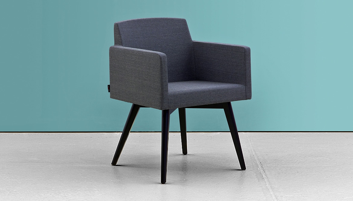 Reception Chair Wood Legs