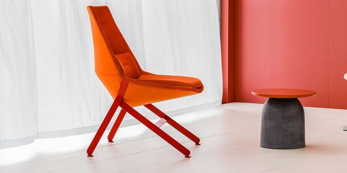 Reception chair orange Rank