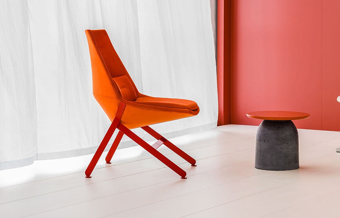 Reception chair orange Rank