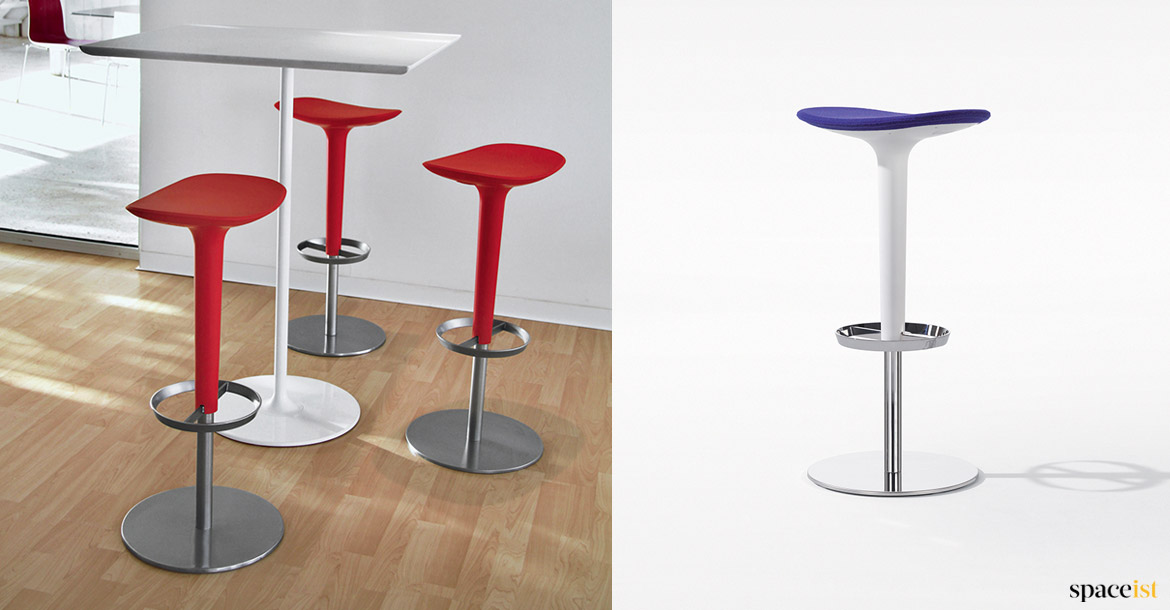 Red + blue bar stool