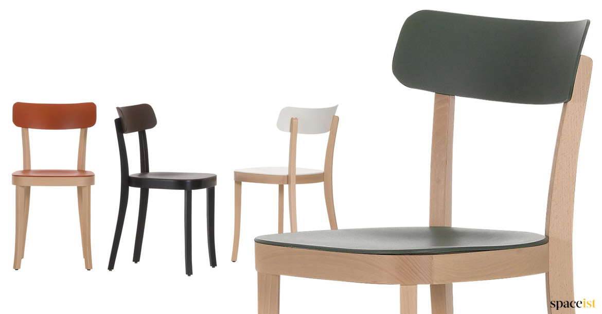 Solid wood beech cafe chair