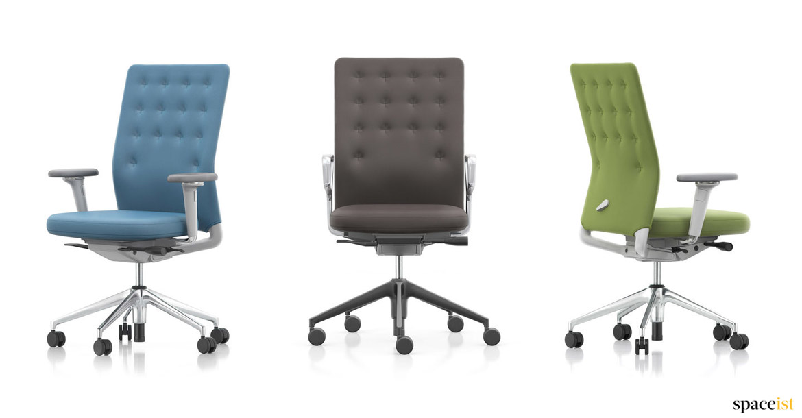 three button backed desk chair
