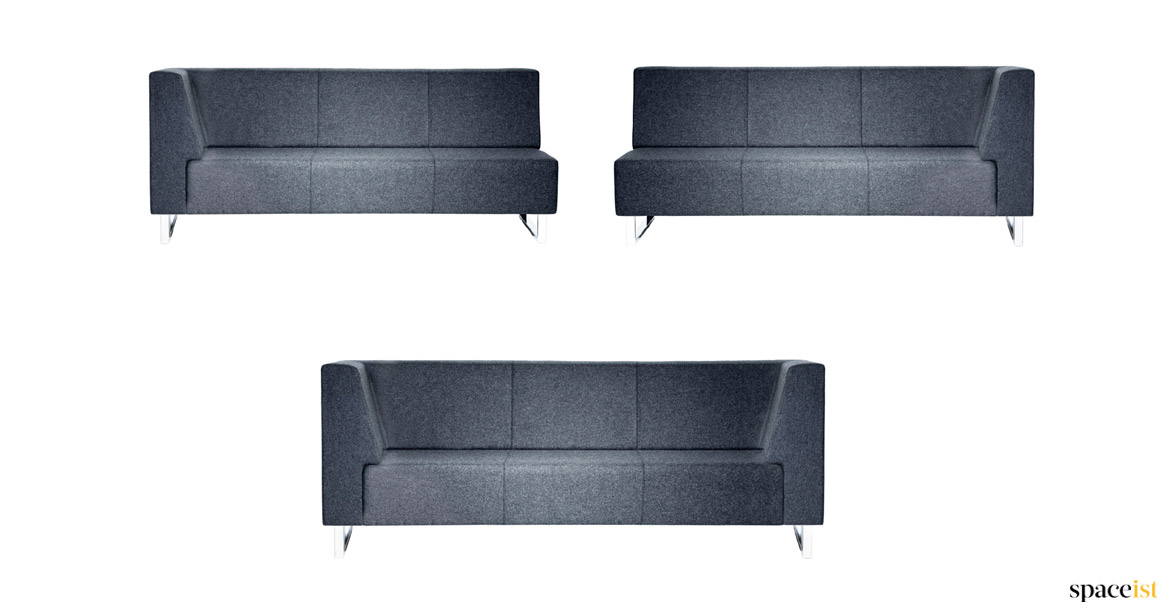 Modular sofa for corner office