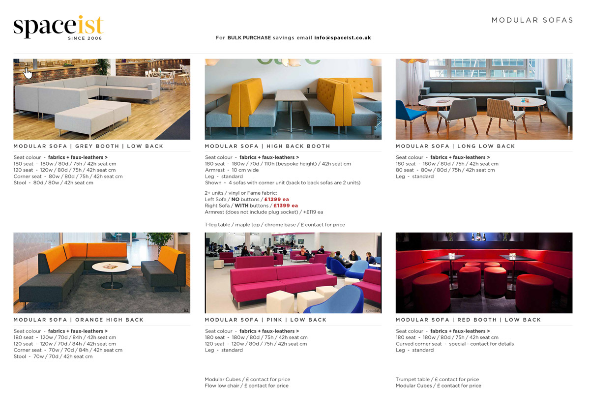 School modular sofa prices