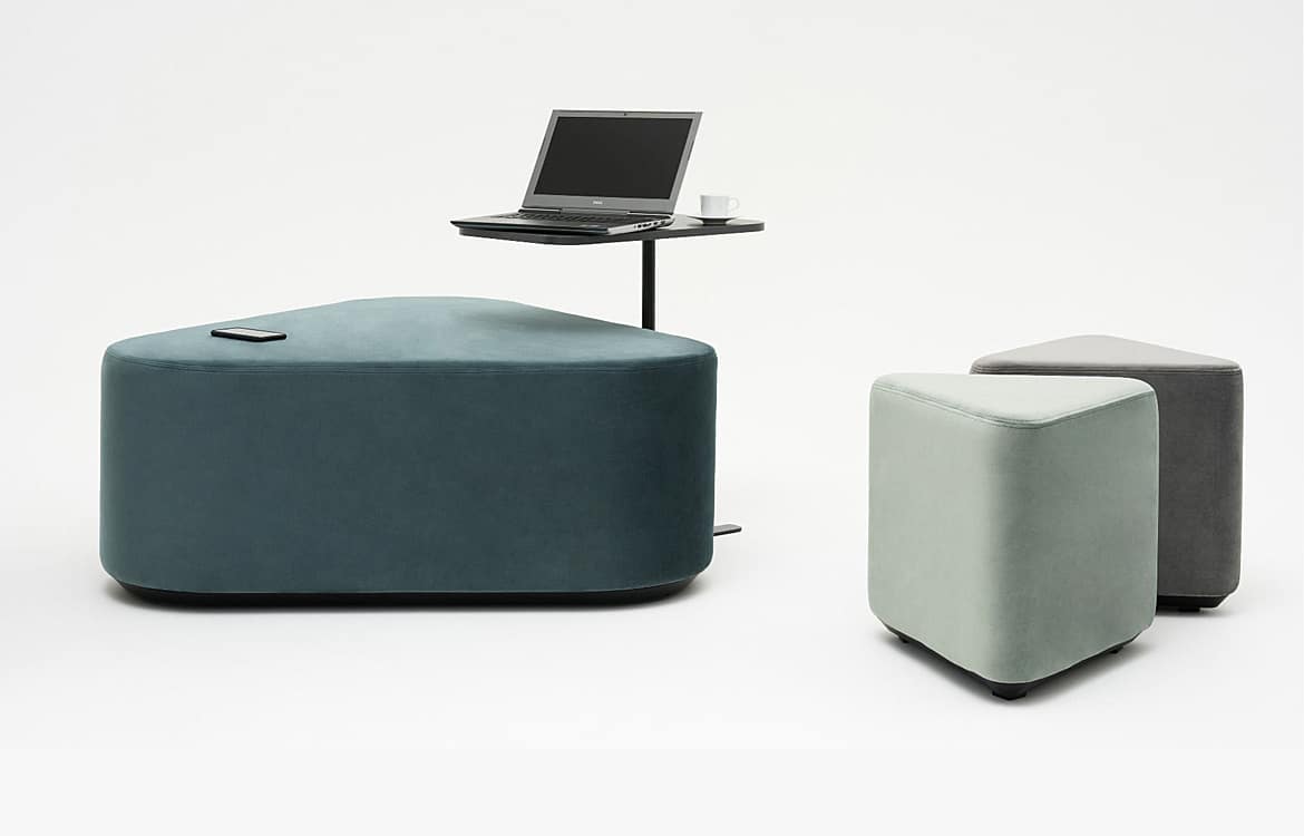 Ottoman with laptop table