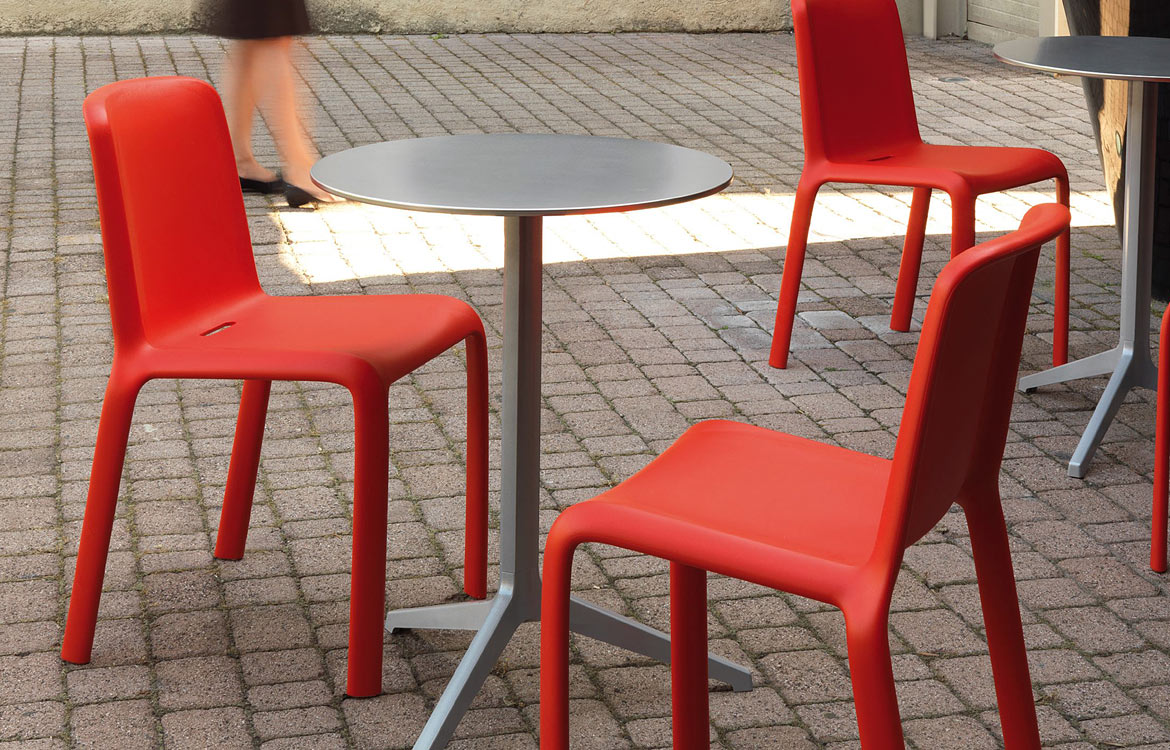 Silver Folding Cafe Table