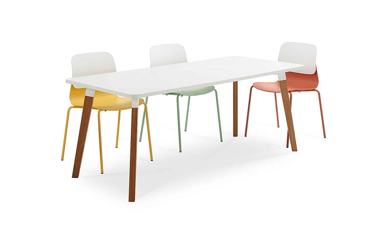 Small table with wood legs