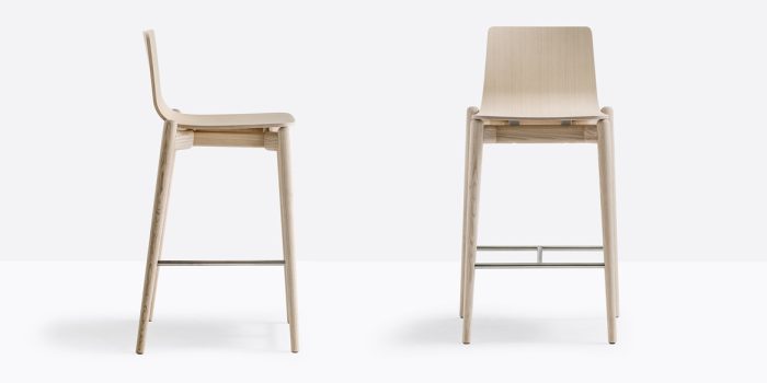 Solid wood commercial high stool