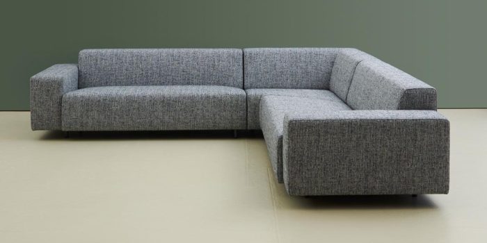 Large grey corner sofa