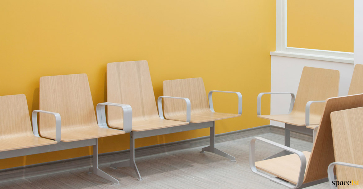 hospital or clinic wood seating