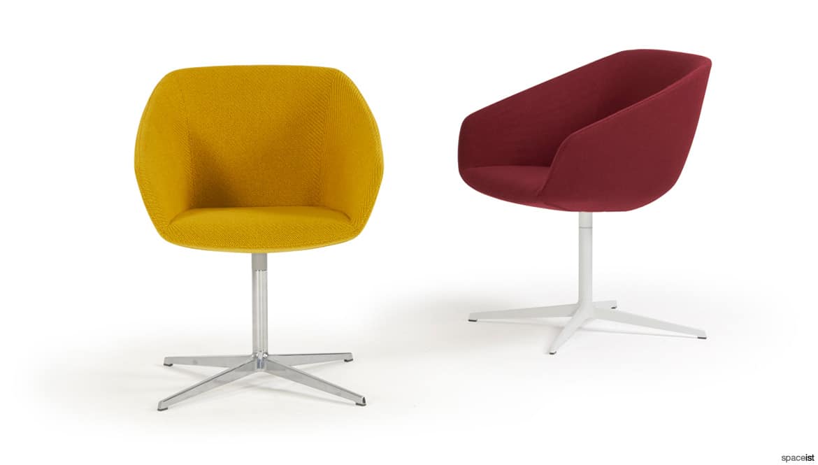 yellow swivel chair