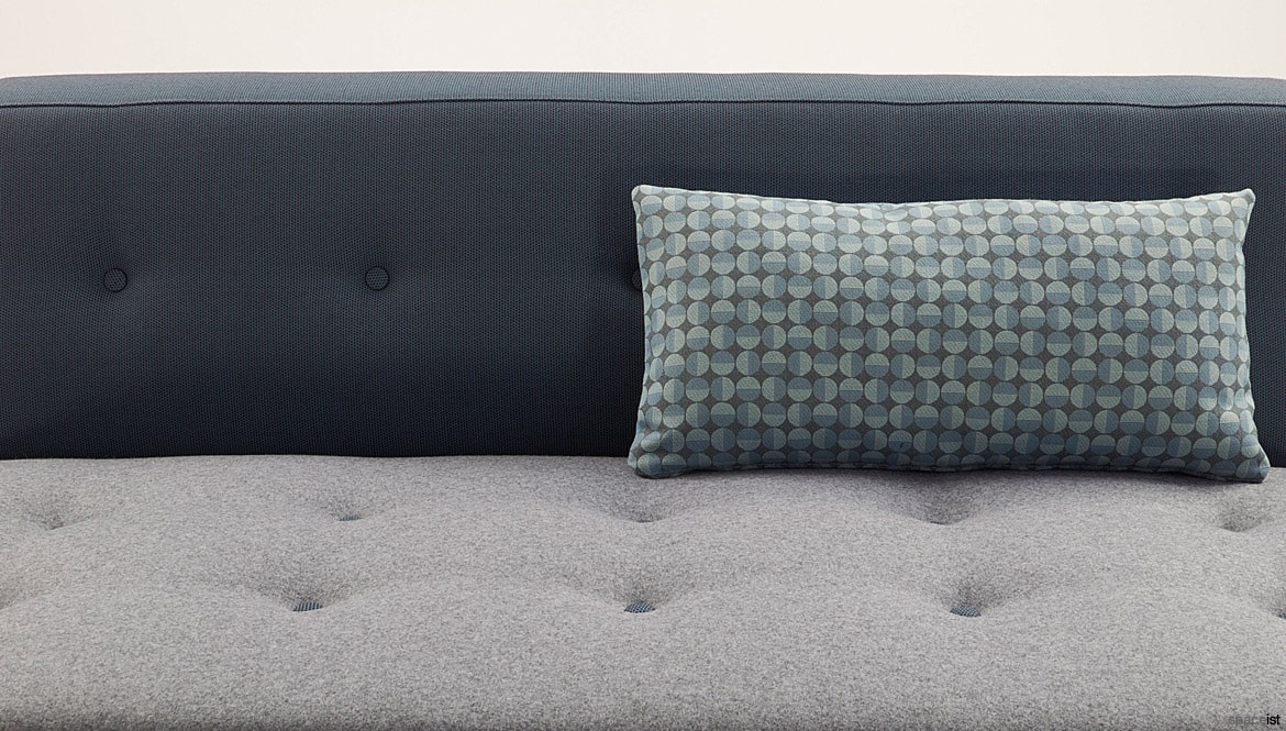 Buttoned sofa closeup