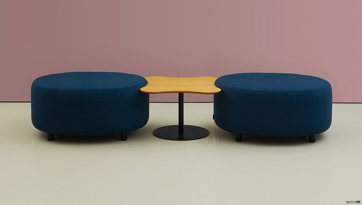Round stool interconnecting table