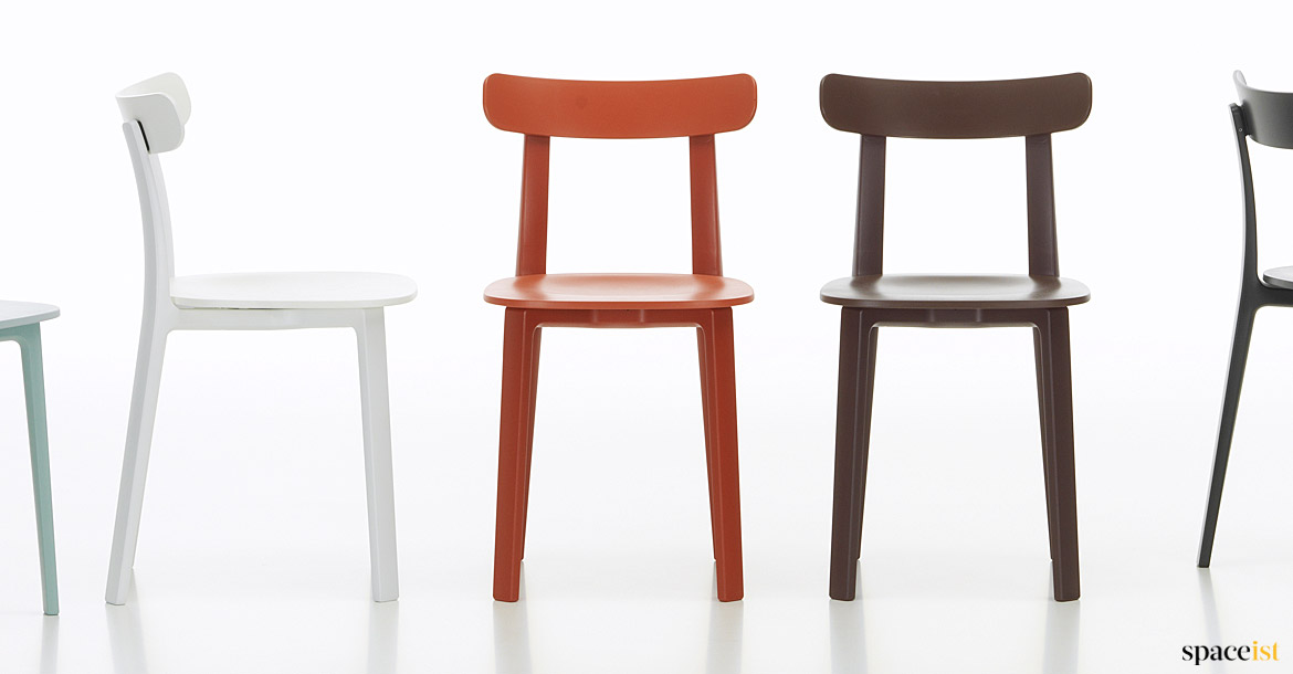 All cafe chair in red