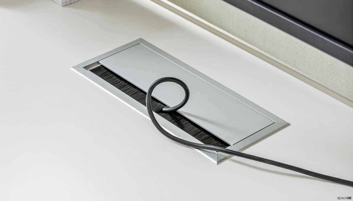 Alpha desk cable box