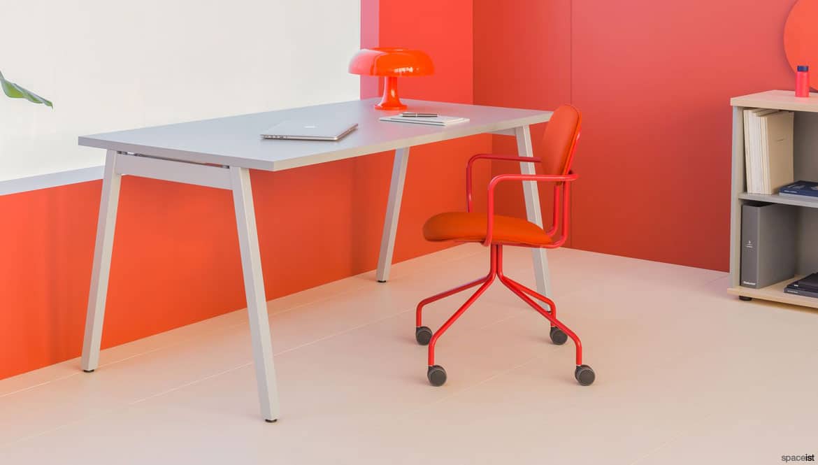 Grey office desk