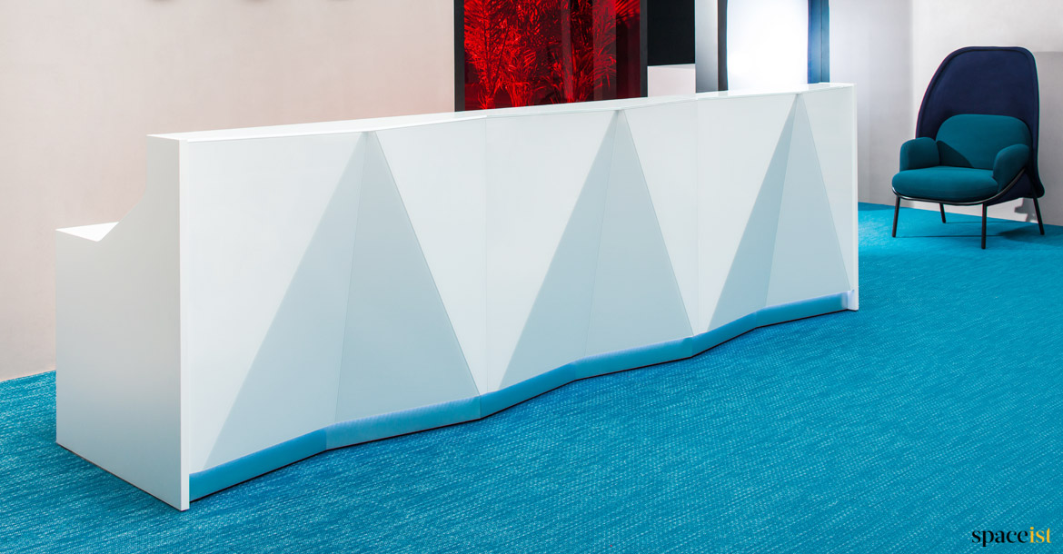 Alps long straight desk + gemetric front panel