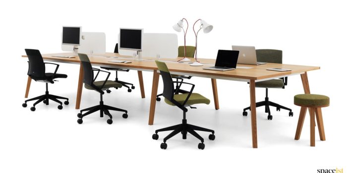 Oak bench desk