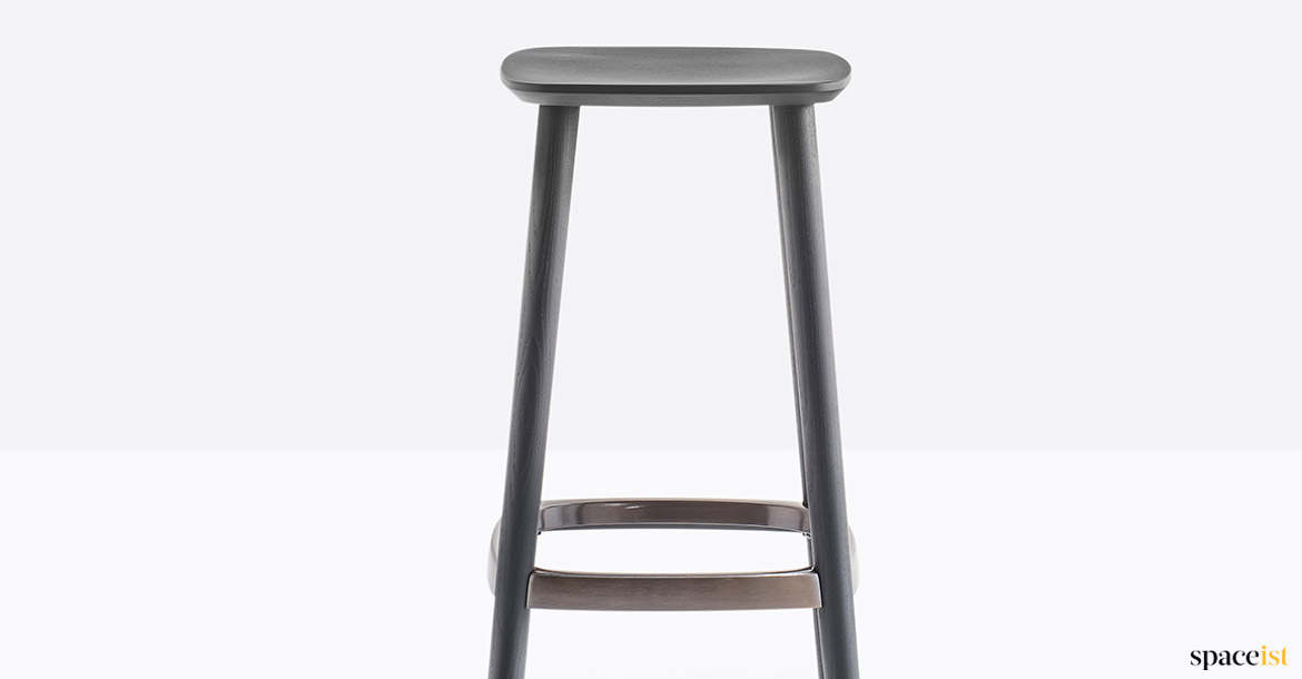 Black wood stool