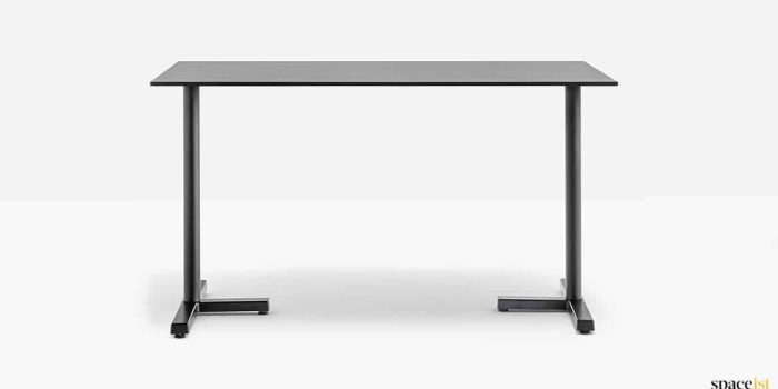 Cafe table in black with T-leg