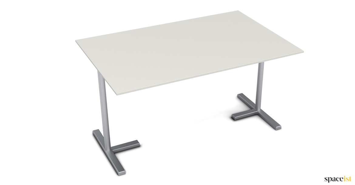 Silver + white push together dafe table