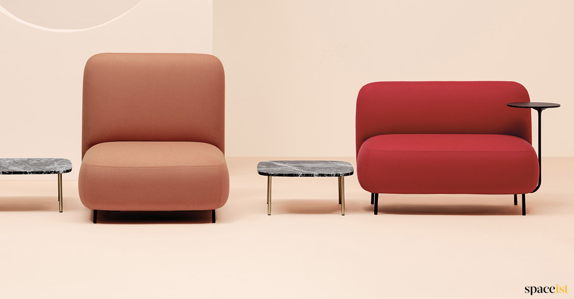 Red bubble art-deco sofa