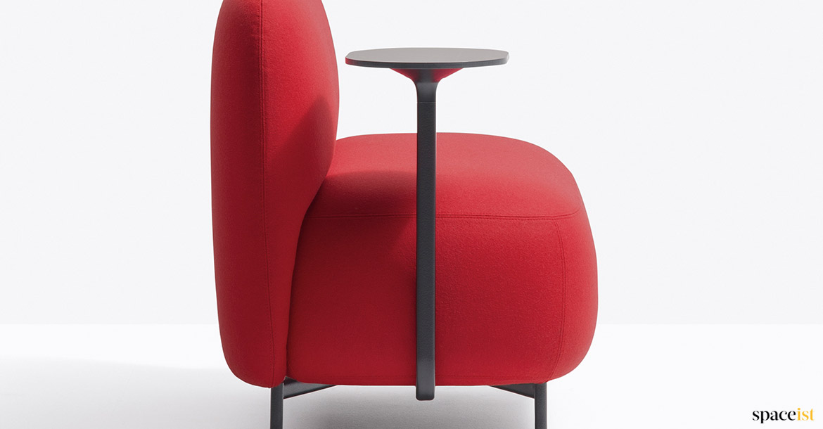 Sofa with side table