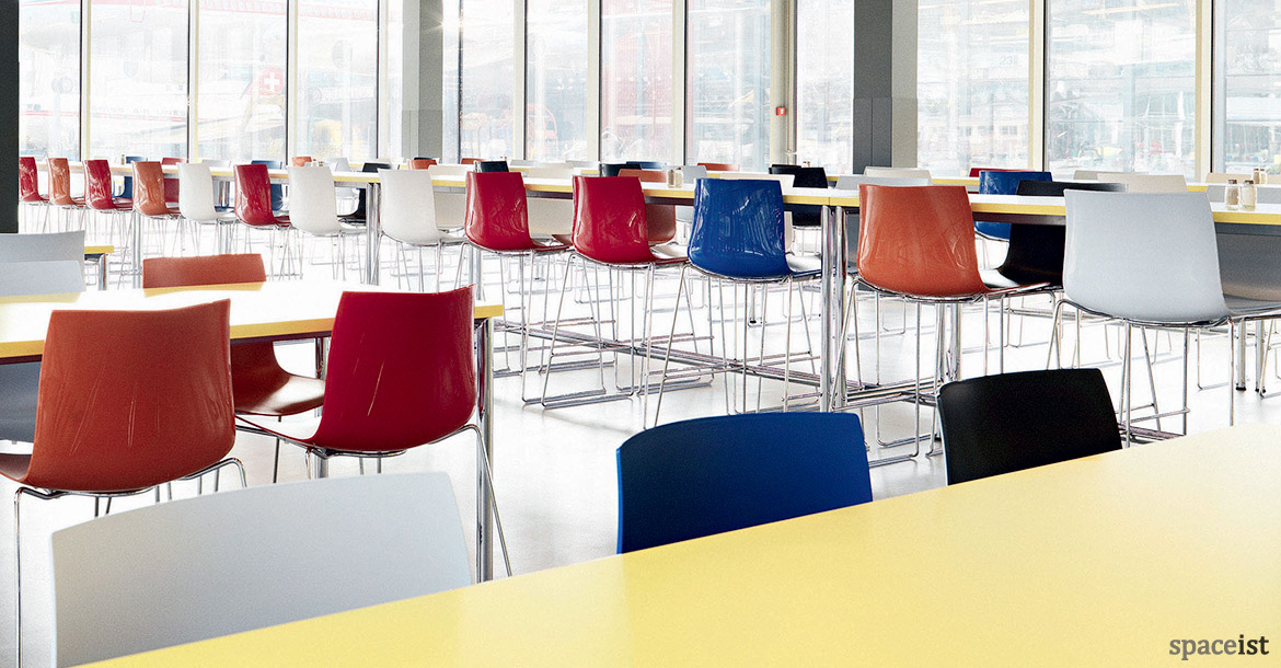 Catifa46 multi coloured cafe stools with back