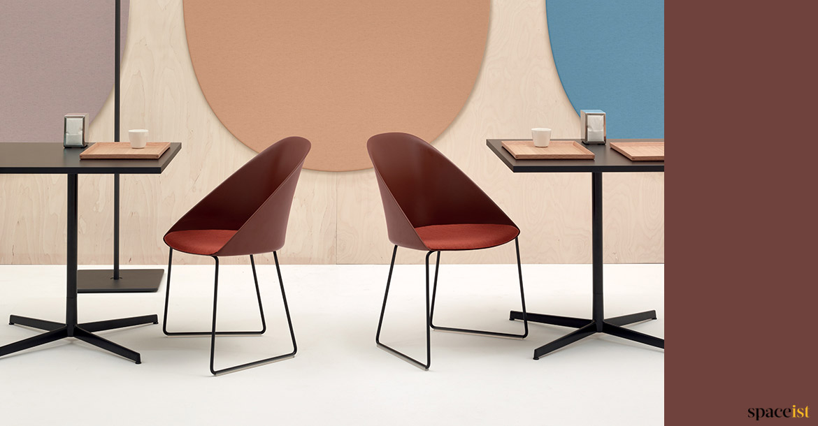 Burgundy cafe chair