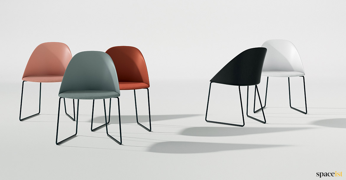 Pastel colour cafe chairs