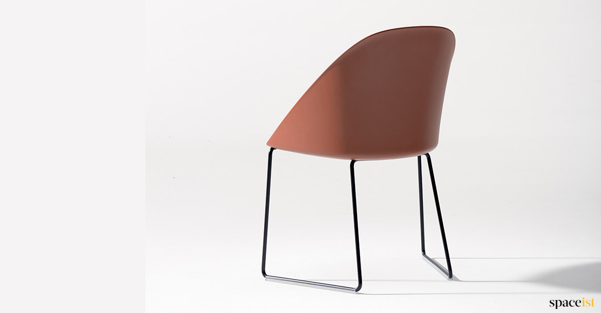 Burgundy chair back
