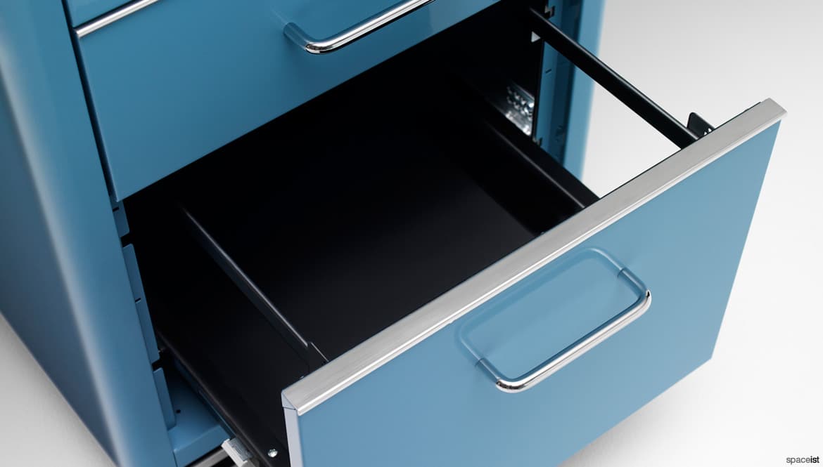 Blue filing drawer
