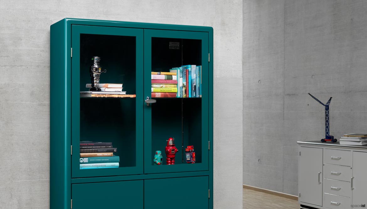 Tall glass door cabinet