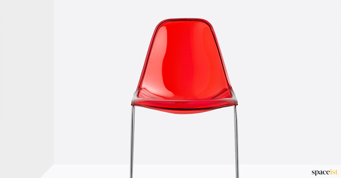 Translucent red chair