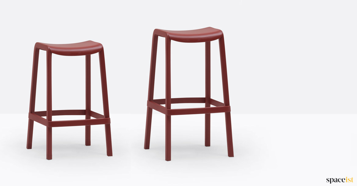 Red stool two heights