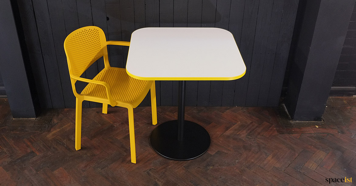 Yellow table and chair