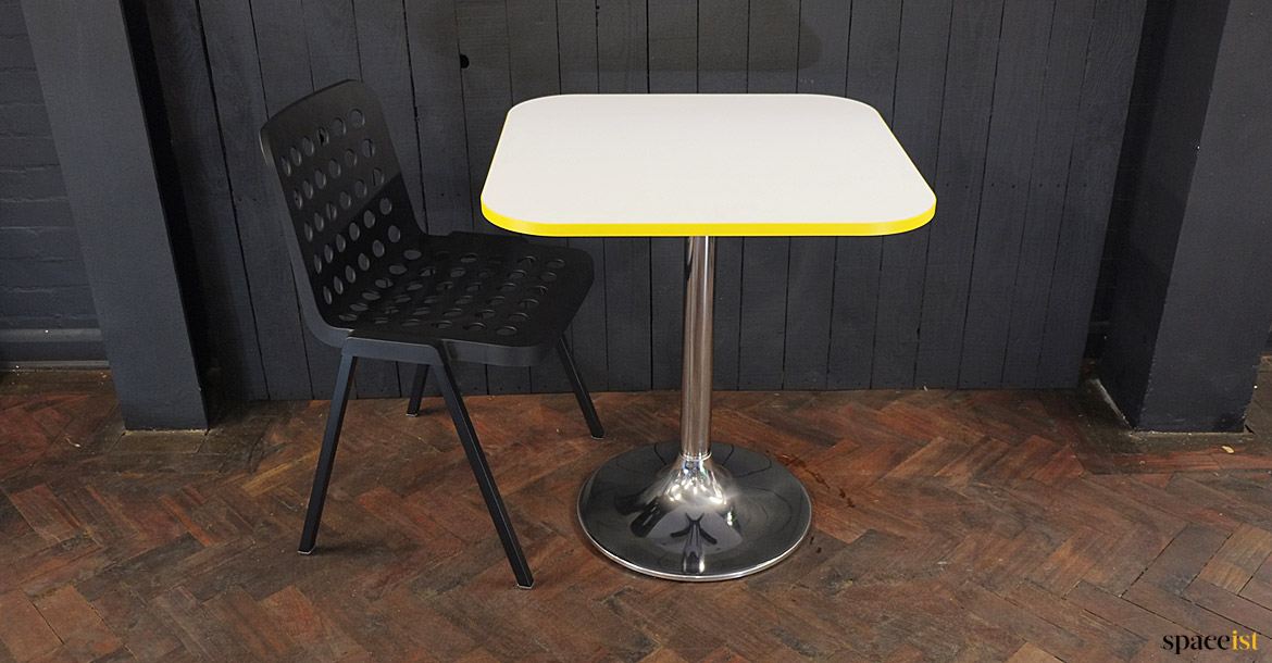 table with chair holes