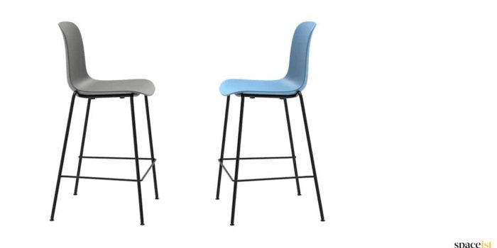 Blue high stools