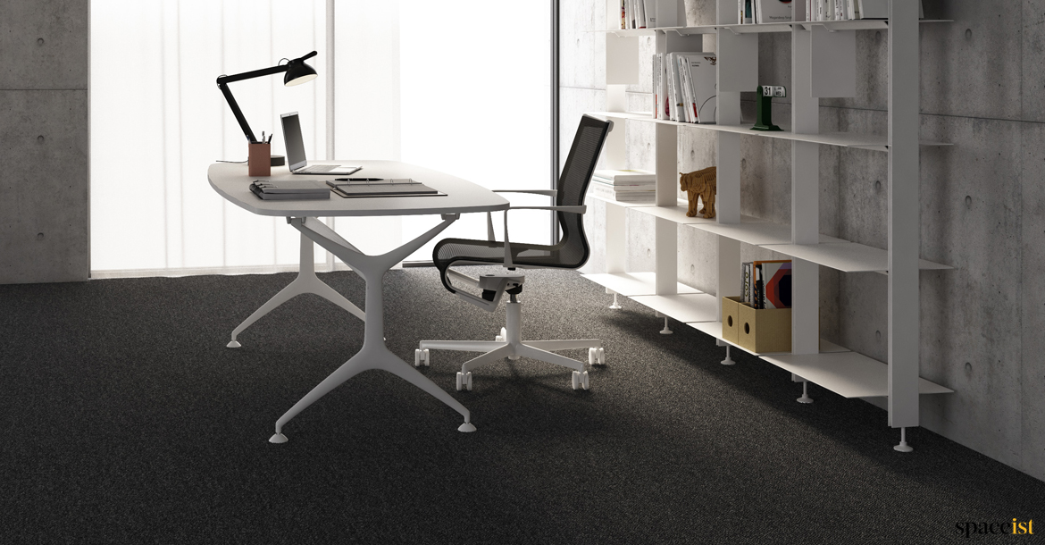 Frame designer white executive desk