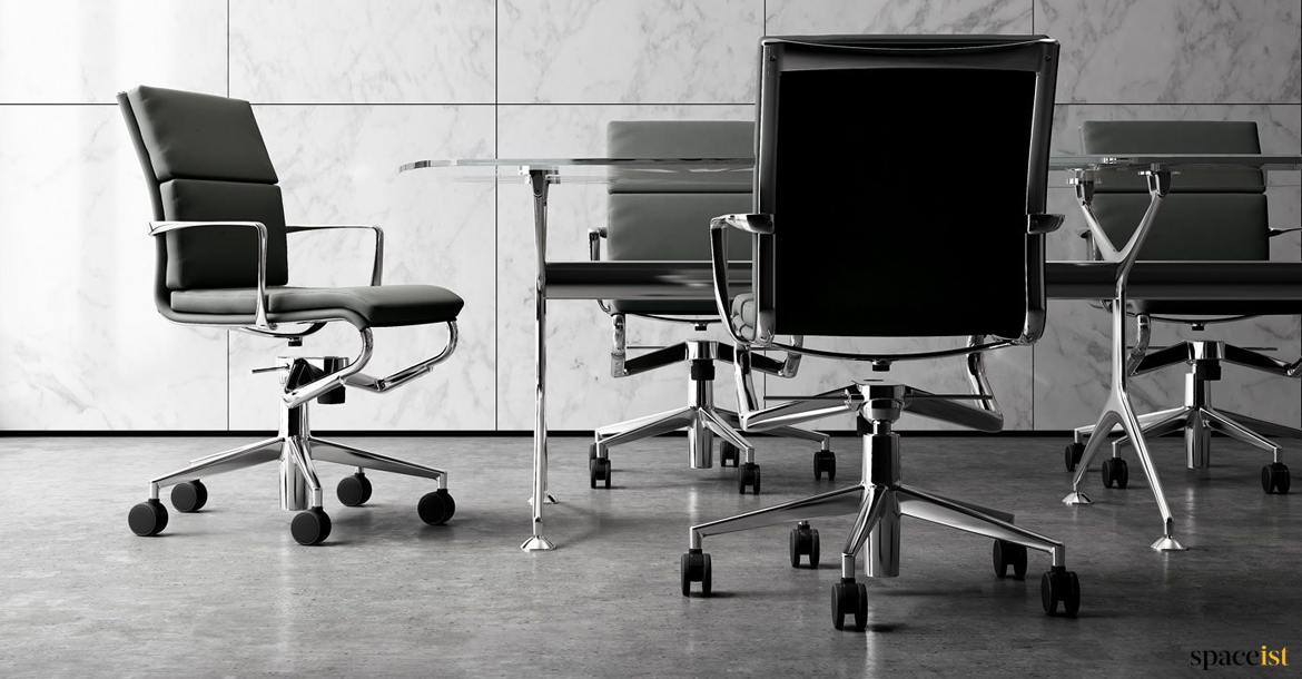 Frame glass meeting table metal leg