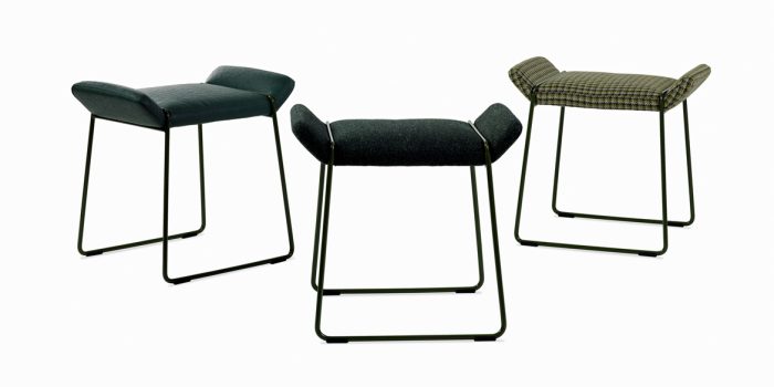 Frankie low stool with sled base