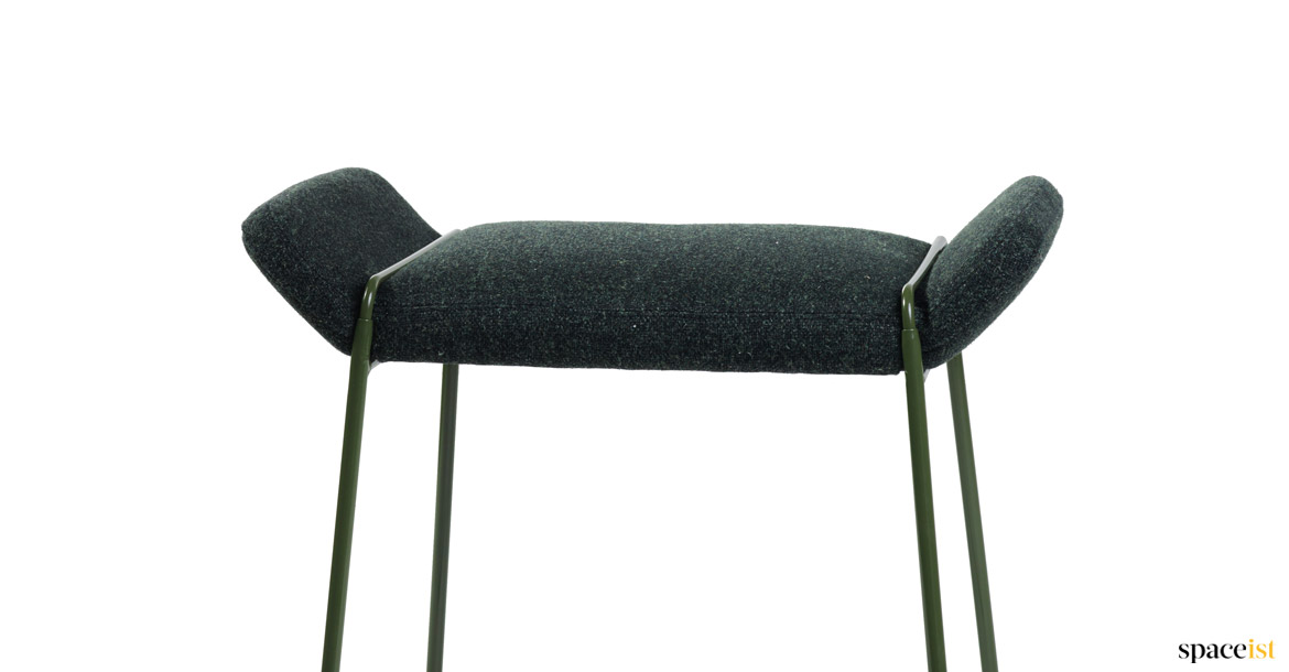 Fankie dark grey stool padded seat