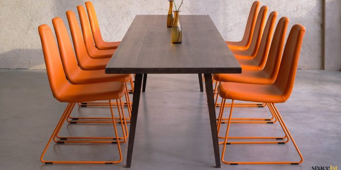 Game orange high back meeting chair