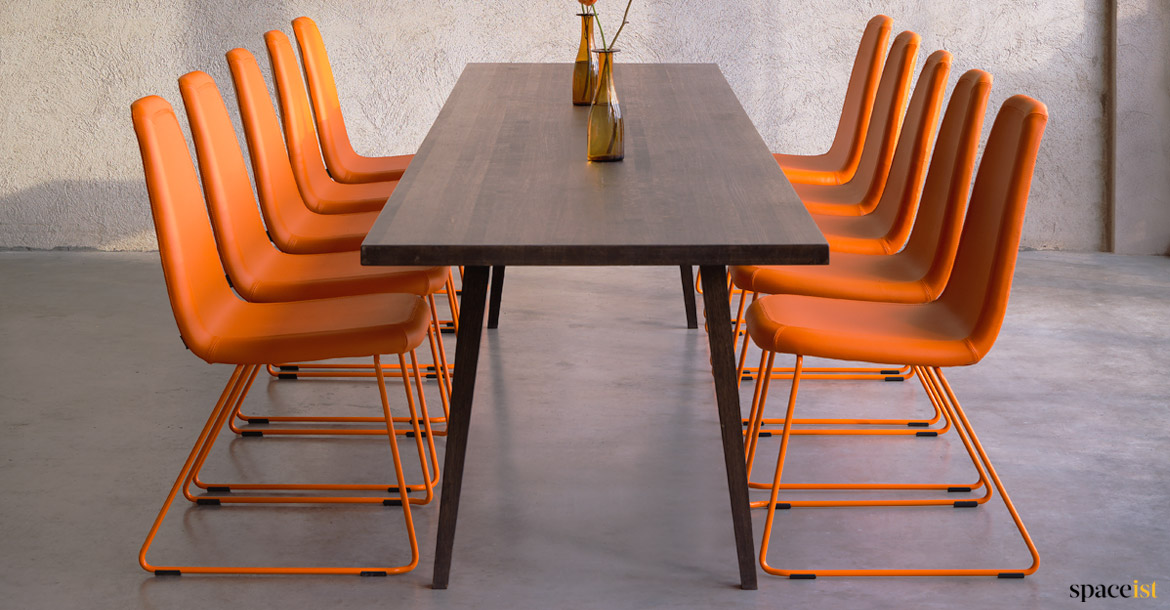 Game orange high back meeting chair