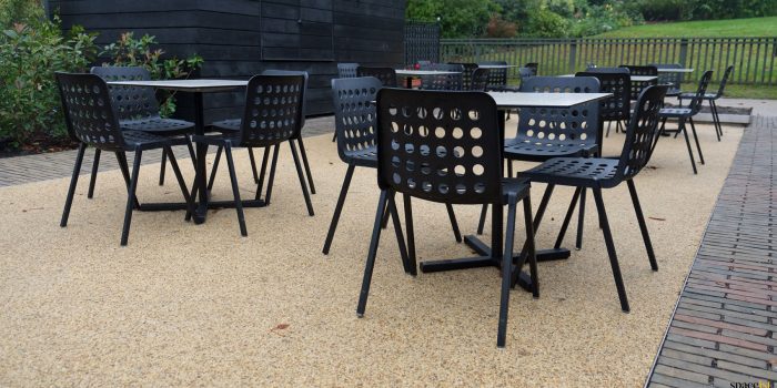Black outdoor cafe furniture