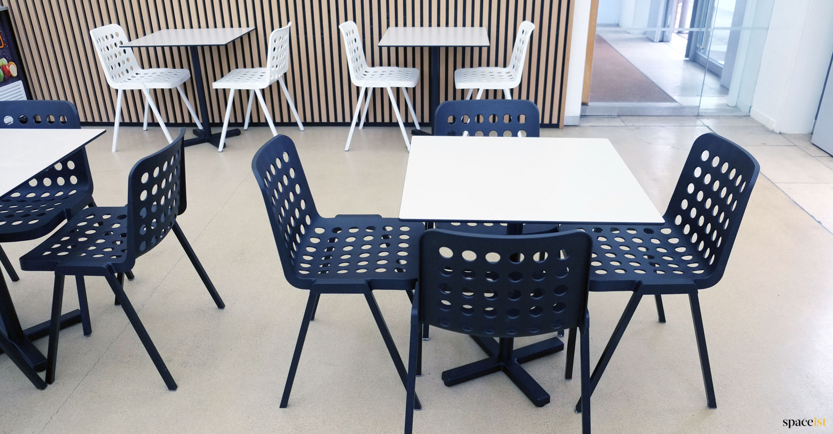 Square cafe tables