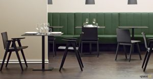 Inox black designer square cafe table