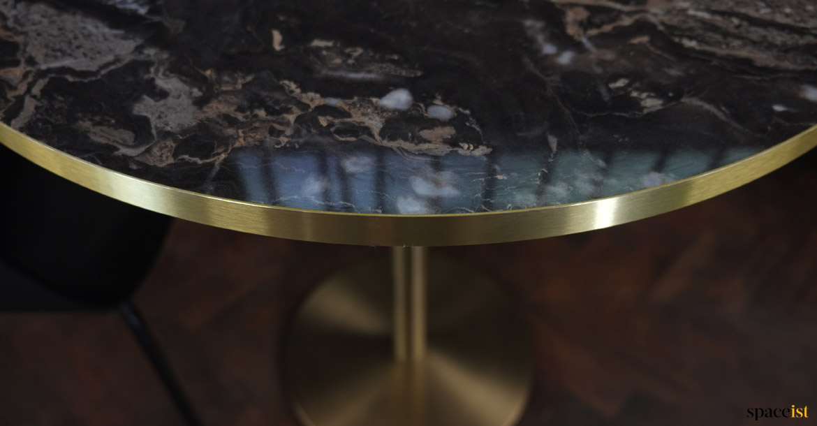 Brass edge close-up
