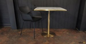 Square gold-brass table