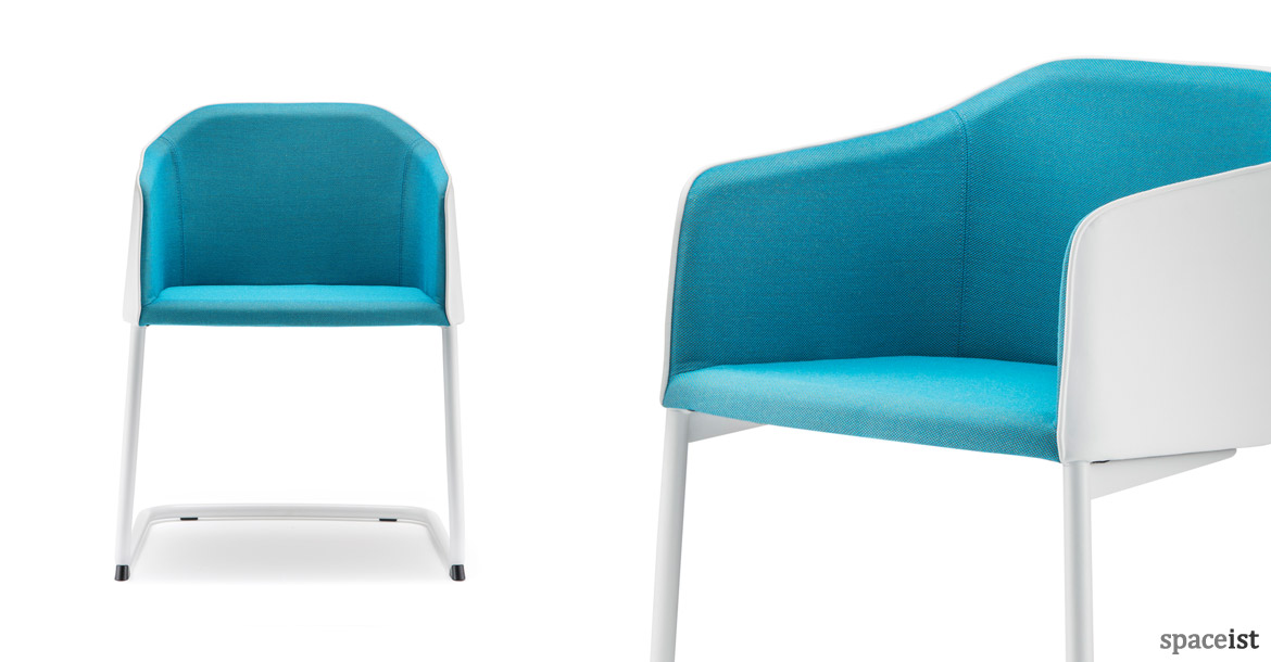 Laja blue cantilever meeting chair